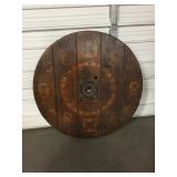 Painted 48" Diameter Wood Cable Spool Wheel