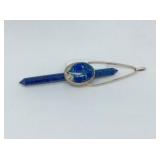 Sterling Silver & Lapis Lazuli Pendant - 4.25" Sterling Silver & Lapis Lazuli Pendant - 4.25"