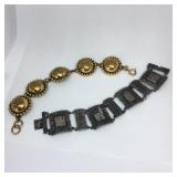 Vintage Sterling Silver Bracelet & Brass Bracelet Vintage Sterling Silver Bracelet & Brass Bracelet