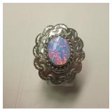 Sterling Silver, Nickel Silver & Opal Ring Sterling Silver, Nickel Silver & Opal Ring