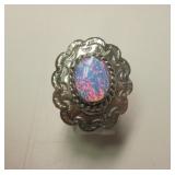 Sterling Silver, Nickel Silver & Opal Ring