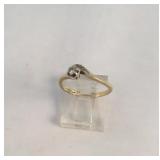 14KT Gold & Diamond Ring - Hallmarked