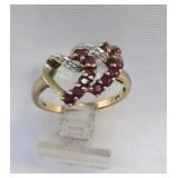 10KT Gold, Diamond & Ruby Ring