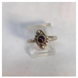 Sterling Silver & Garnet Ring