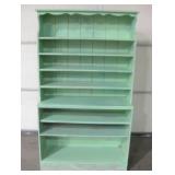 Vtg Rustic Painted Wood Shelving Unit Vtg Rustic Painted Wood Shelving Unit
