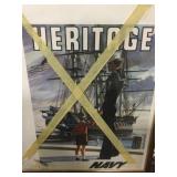 14" x 19" Vintage Navy Poster Framed needs reframe 14" x 19" Vintage Navy Poster Framed needs reframe