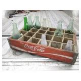 Vtg Wood Coke Crate w/ Asst Vtg Wood Coke Crate w/ Asst