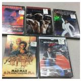 Lot of 5 sealed Dvds new old Stock Mad Max