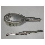 Vtg Vanity Sterling Silver Brush & Comb Frame