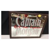 Vintage 22" x 18" Captain Morgan Bar Mirror