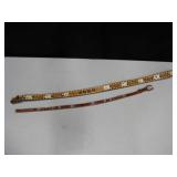 2 Southwestern Leather Belts - 1 Beaded