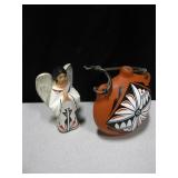 2 Native/ SW Style Ceramics - Angel & Canteen