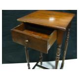 14" x 14" x 30 Wood Table w/ Drawer