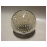 3.5" Art Glass w/ Bubbles Paperweight