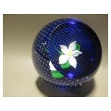 3" Tall Art Glass Flower Paperweight