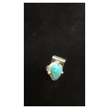 Sterling Silver Southwest Ring  w/ Blue Gem