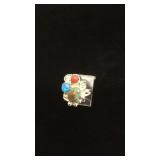 Sterling Silver Southwest Hallmarked Multi-Stone