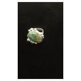Sterling silver and Royston turquoise ring