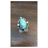 Utah turquoise and sterling silver Southwest ring