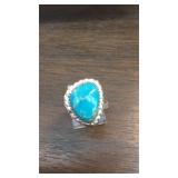 Sterling silver &  Utah turquoise Southwest Ring