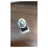 Sterling & Pyrite Turquoise Southwest Ring