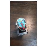 Sterling Silver & Multistone Southwest Ring