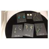 Six pair  sterling silver Southwestern earrings