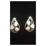 Pair Of Sterling Silver Teardrop Earrings