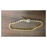 Vintage Gold Overlay Sterling Bracelet