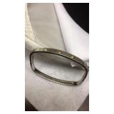 Stainless & 18k Button Square Bracelet