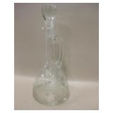 14.5" tall Etched Crystal Decanter