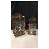 Copper Tone Pagoda Style Hanging Lanterns