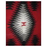 40"x 21" Vintage Navajo Multicolor Wool Rug