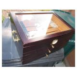 3-Drawer Wood Humidor w/ Contents