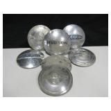 Lot of 7 Vintage Hudson Hubcaps