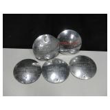 Lot Of 5 Vintage Hudson Terraplane Hubcaps