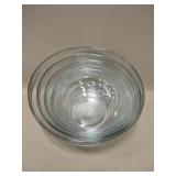 Lot Of 4 Anchor Hocking Glass Mixing Bowls