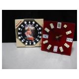 Dice Table Clock & NIP Vegas Wall Decor