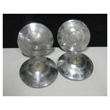 Lot Of 4 Vintage Hudson Chrome Hubcaps