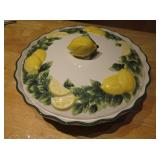 12" Diameter Ceramic Pie Plate w/ Lid