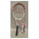 Wilson Federer Tennis Racquet & Can Of Balls