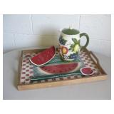 Watermelon Serving Tray & Other Fruit Items