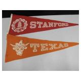 Vtg Pennants - Univ. Texas & Leland Stanford JU