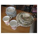 Vtg Meakin Plates, Haviland Bowls & Plates, etc