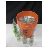 Bucket With Soda And Milk Bottles