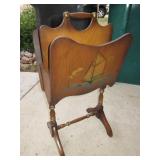 Wood Magazine Rack - 26" Tall
