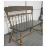 Wood Bench w/  Back Rest - 38" x 18" x 33"