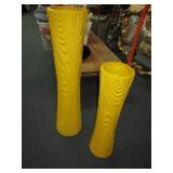 22" & 30" Yellow Ceramic Vases - China
