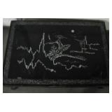 Asian Lacquered Coffee Table w/ Shell Inlay