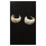Vintage Pair Of Sterling Silver Earrings